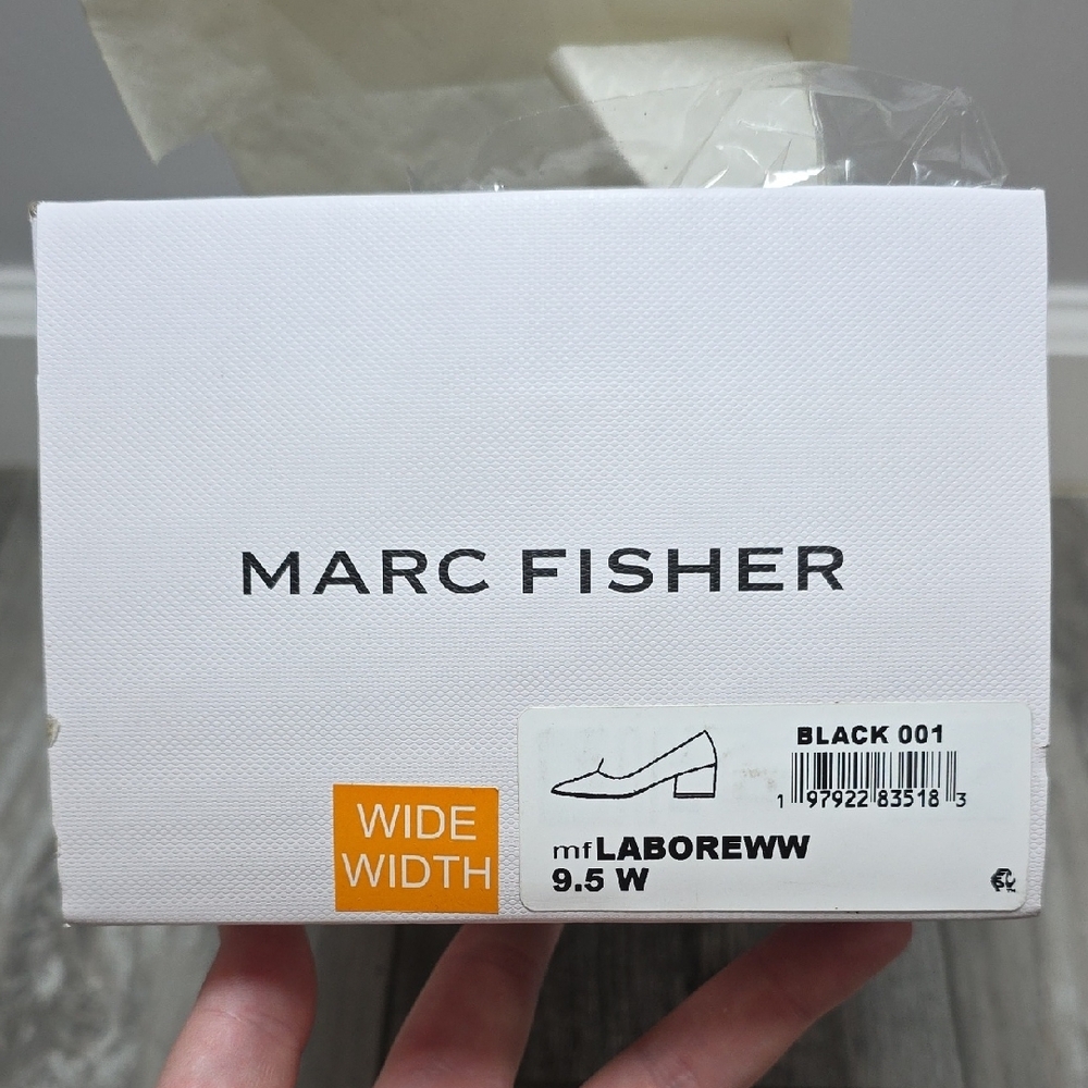 Marc Fisher | Labore Block Heel 1.5" Pointed Toe Pumps 9.5 WIDE *NWT - Picture 7 of 7